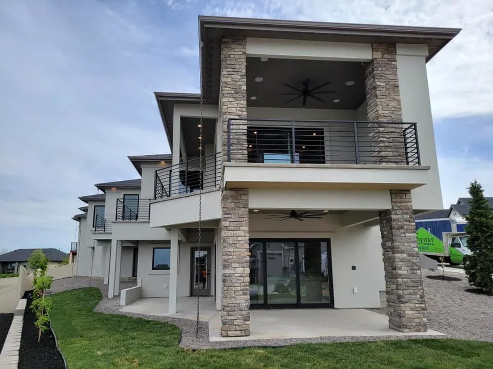 Completed seamless gutter installation on a Boise-area home