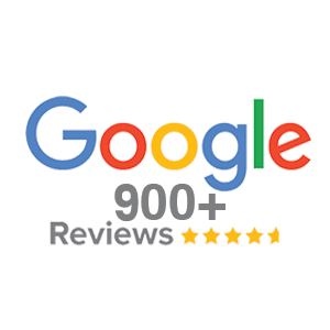 Google 900 reviews badge